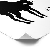 パーソナル化可能な2つの黒猫の画像 ポスター (角)