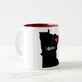 パーソナル化可能な2トーンのコーヒーマグMinnesota ツートーンマグカップ (正面左)