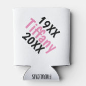 パーソナル化可能な50と素晴らしい文字誕生日パーティー 缶クーラー (裏面)