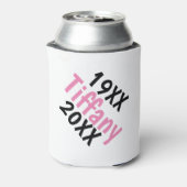 パーソナル化可能な50と素晴らしい文字誕生日パーティー 缶クーラー (缶裏面)