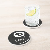 パーソナル化可能な8ボールコースター | 8ボールプール コースター (側面)