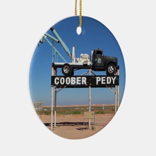 パーソナル化可能なCoober Pedy Outback土産 セラミックオーナメント (右)