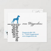 パーソナル化可能なGreat Daneカード ポストカード (正面/裏面)