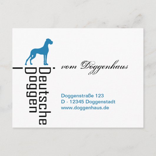 パーソナル化可能なGreat Daneカード ポストカード (正面)