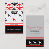 パーソナル化可能なGreat Daneカード 名刺 (正面/裏面)