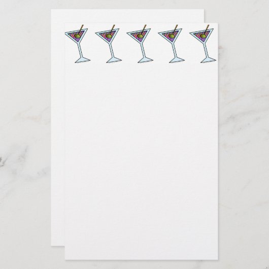 パーソナル化可能なMARTINI文房具 便箋 (正面/裏面)