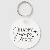 パーソナル化可能なSobriety形見Happy Joyous Free キーホルダー (正面)