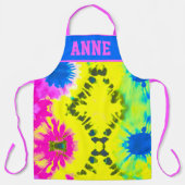 パーソナル化抽象芸術タイダイデザイン エプロン (正面)