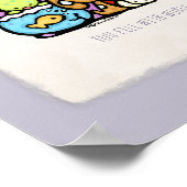 パーソナル化！かわいい女の子は動物の芸術が大好き ポスター (角)