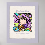 パーソナル化！かわいい女の子は動物の芸術が大好き ポスター (正面)