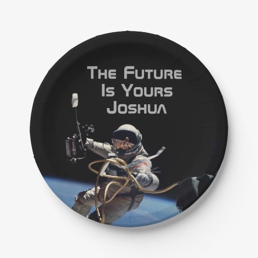 パーソナル卒業宇宙ウォーク宇宙飛行士 ペーパープレート (正面)