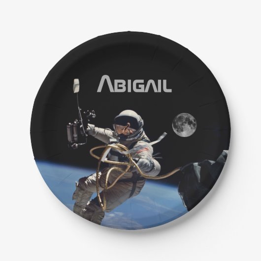 パーソナル宇宙飛行士宇宙ウォークパーティー ペーパープレート (正面)