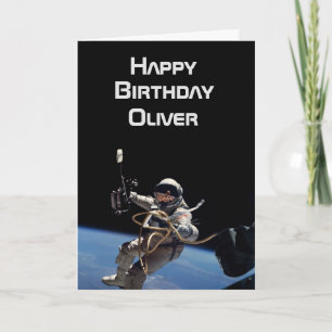 パーソナル宇宙飛行士宇宙ウォーク誕生日 カード