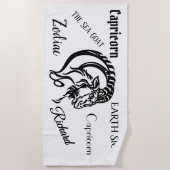 パーソナル山羊座ザシーヤギ〔占星術の〕十二宮図 ビーチタオル (正面)