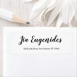 パーソナル差出人住所ラベルイン白スタイル ラベル