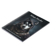 パーソナル忍者ドッグハスキーノートブックブラック ノートブック (左側)