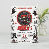 パーソナル忍者少年戦士パーティー誕生日 招待状 (スタンド正面)