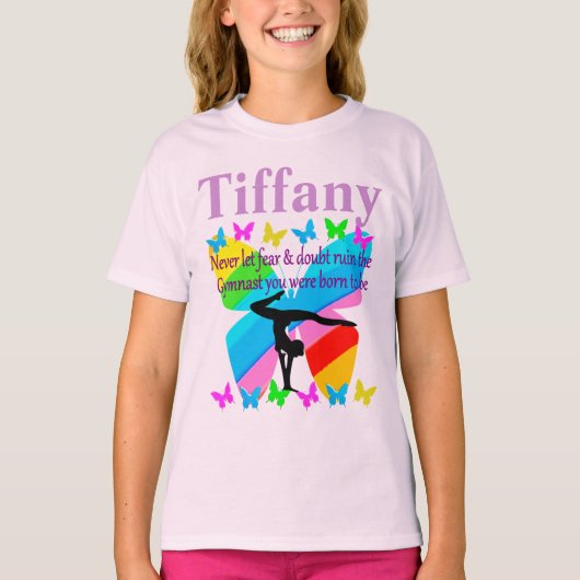 パーソナル感動的バタフライ体操Tシャツ Tシャツ (正面)