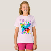 パーソナル感動的バタフライ体操Tシャツ Tシャツ (正面フル)
