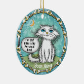 パーソナル最高のスクラグルキャット セラミックオーナメント (右)