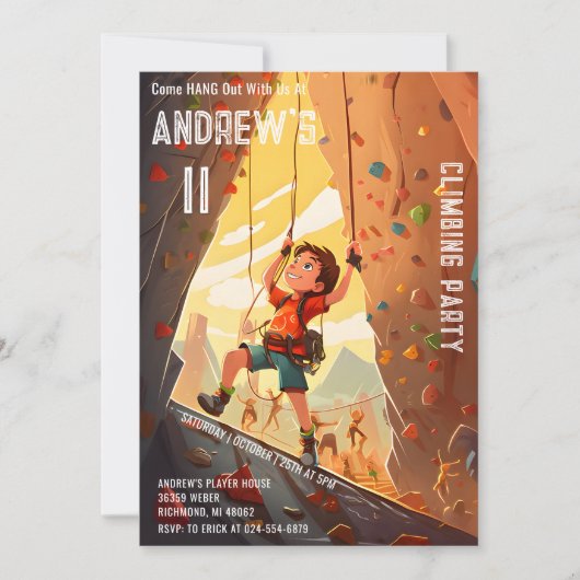 パーソナル登山パーク誕生日招待状 招待状 (正面)