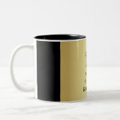 パーソナル芸術的化可能な金ゴールド/ブラックホースマグ ツートーンマグカップ (左)