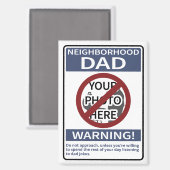 パーソナル近所パパサインブルーXアウト マグネット (正面/裏面)