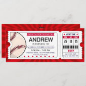 パーソナル野球チケット招待状 招待状 (正面/裏面)