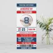 パーソナル野球バースデーパーティー招待状チケット 招待状 (スタンド正面)