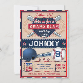 パーソナル野球フォトパーティの招待状 招待状