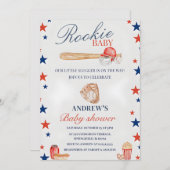 パーソナル野球ベビーシャワーチームパーティー 招待状 (正面/裏面)