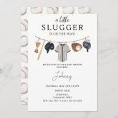 パーソナル野球用ベビーシャワー招待状 招待状 (正面/裏面)