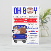 パーソナル野球赤ちゃんシャワー小さなスラガー 招待状 (スタンド正面)