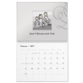 パーソナル13枚の写真と文字20XX カレンダー (2月 2027)