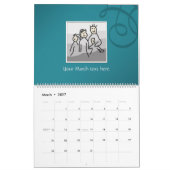 パーソナル13枚の写真と文字20XX カレンダー (3月 2027)