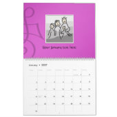 パーソナル13枚の写真と文字20XX カレンダー (1月 2027)