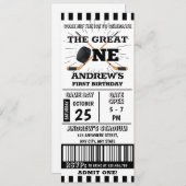 パーソナル1thバースデーホッケーチケットパーティー 招待状 (正面/裏面)