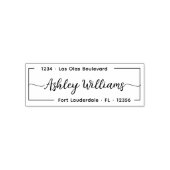 パーソナル エレガント スクリプト カジュアル 返信住所 セルフインキングスタンプ (デザイン)