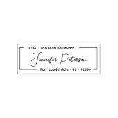 パーソナル エレガント スタイリッシュ スクリプト 返信住所 セルフインキングスタンプ (デザイン)