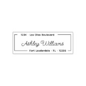 パーソナル エレガント スタイリッシュ スクリプト 返信住所 セルフインキングスタンプ (デザイン)