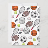 パーソナル オールスター スポーツ バースデー インビテーション (裏面)