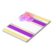 パーソナル,カラフル,フローラ,装飾,ピンク ノートパッド (回転)