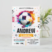 パーソナル サッカー バースデーパーティー 招待状 (スタンド正面)