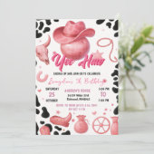 パーソナル ピンク ロデオカウガール バースデーパーティー 招待状 (スタンド正面)