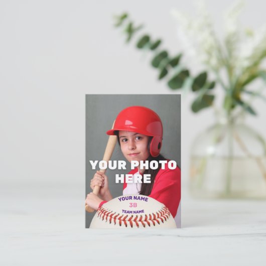 パーソナル・ベーカスタマイズスボール・カード(バッター統計) 名刺 (スタンド正面)