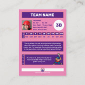 パーソナル・ベーカスタマイズスボール・カード(バッター統計) 名刺 (裏面)