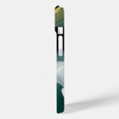 パーソナルiPhoneケーストレンドアブストラクトブラックグリーン Case-Mate iPhoneケース (裏面 / 左)