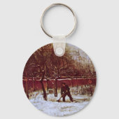 パーソナージガーデンアットヌエネンbyビンセント・ヴァン・ゴッホ キーホルダー (裏面)