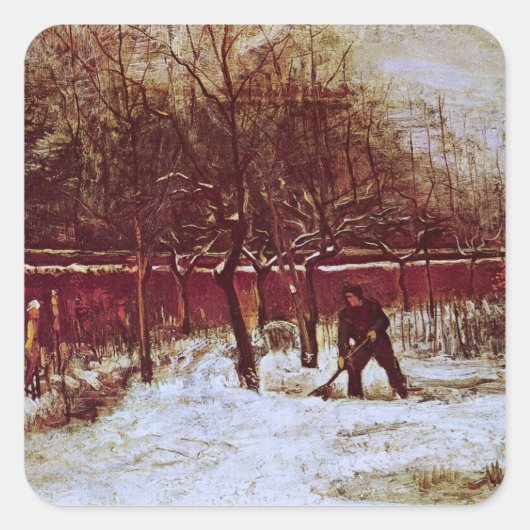 パーソナージガーデンアットヌエネンbyビンセント・ヴァン・ゴッホ スクエアシール (正面)