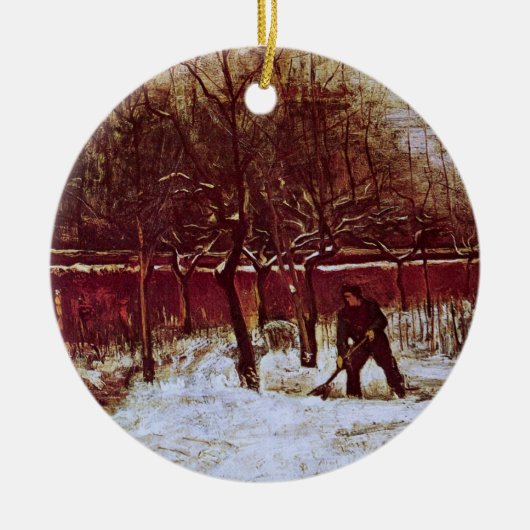 パーソナージガーデンアットヌエネンbyビンセント・ヴァン・ゴッホ セラミックオーナメント (正面)